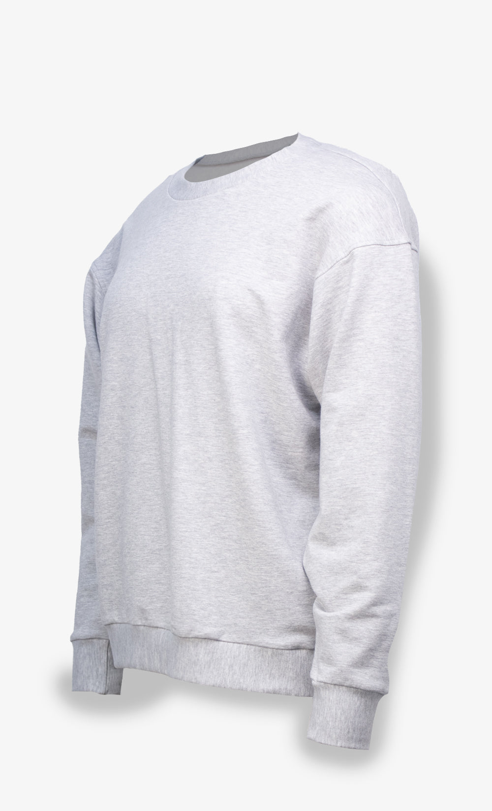 Chandail à manches longues Nomad gris athlétique pour femme en tissu French Terry, coupe régulière, fabriqué au Canada par BONNETIER.